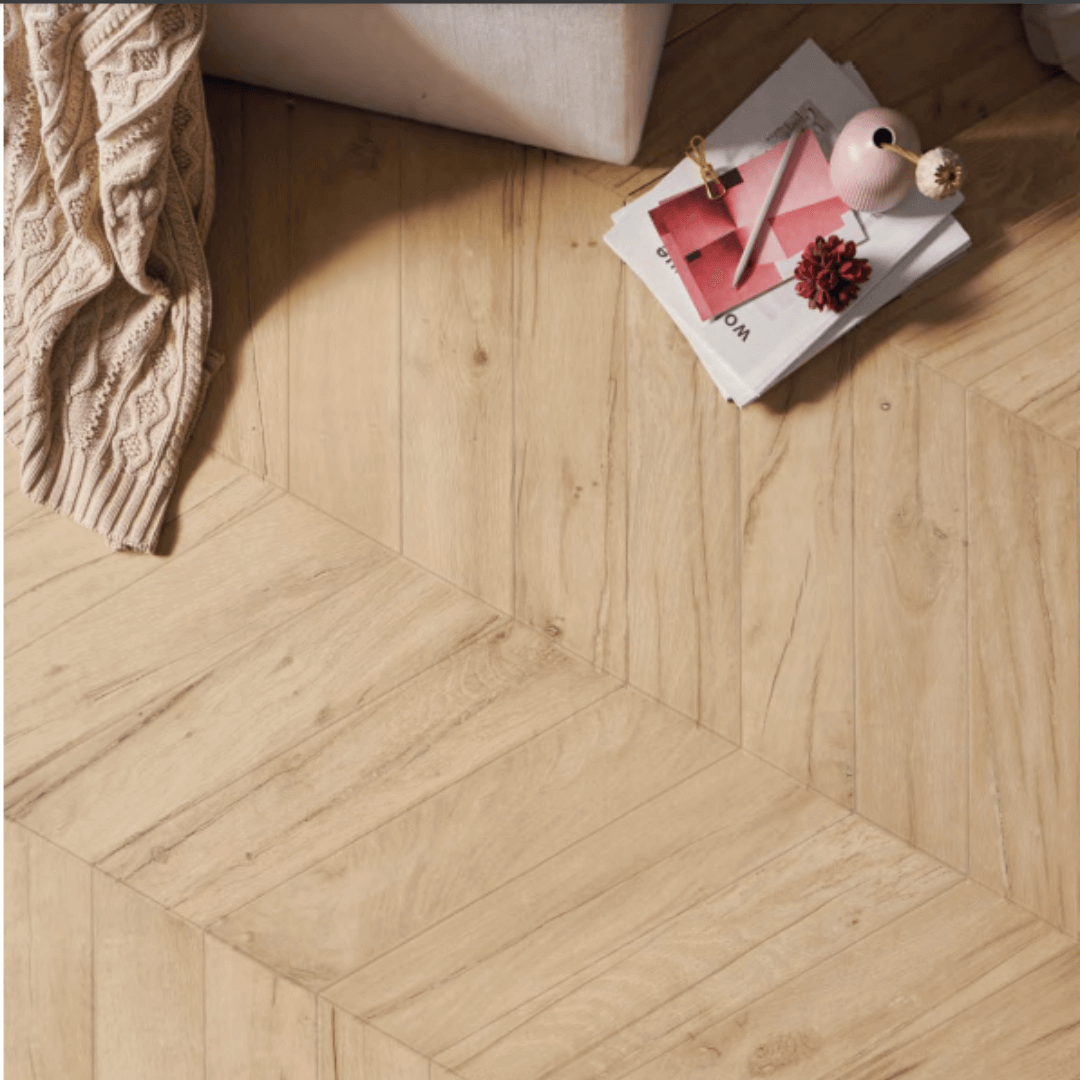 Provenza Revival Chevron Almond Natural 110x540mm Stiles