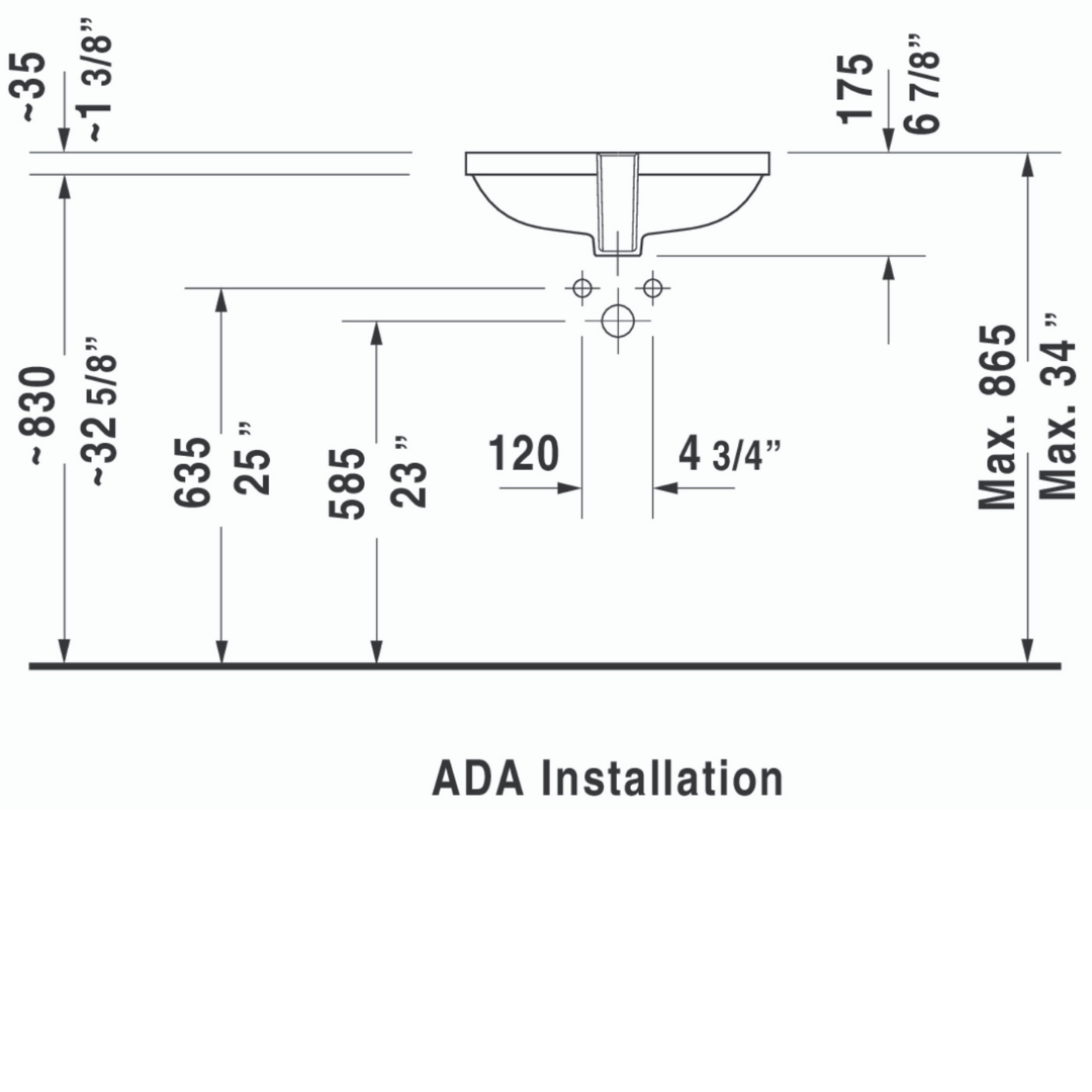 Duravit D-Code Undercounter Basin 490x290mm - Hover