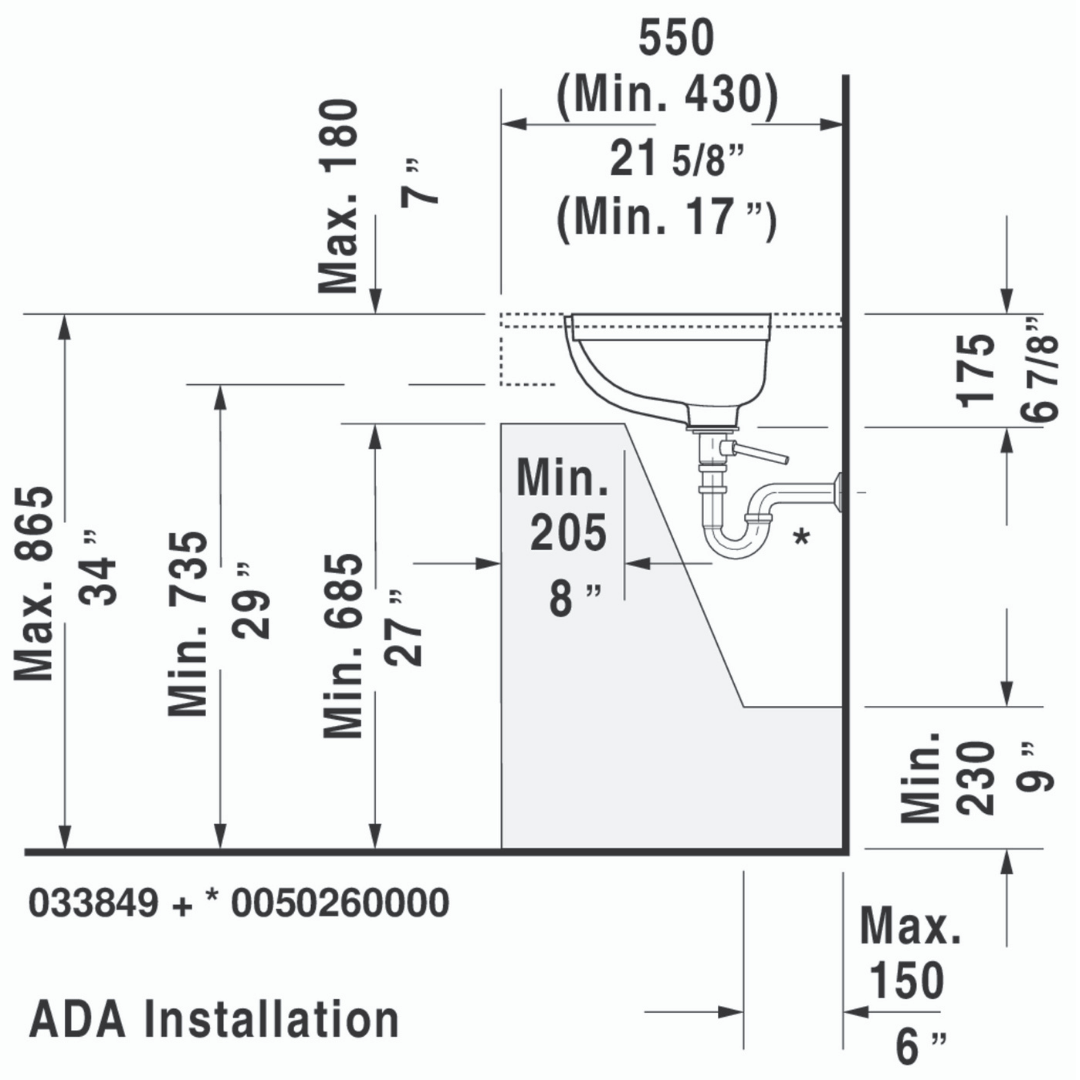 Duravit D-Code Undercounter Basin 490x290mm