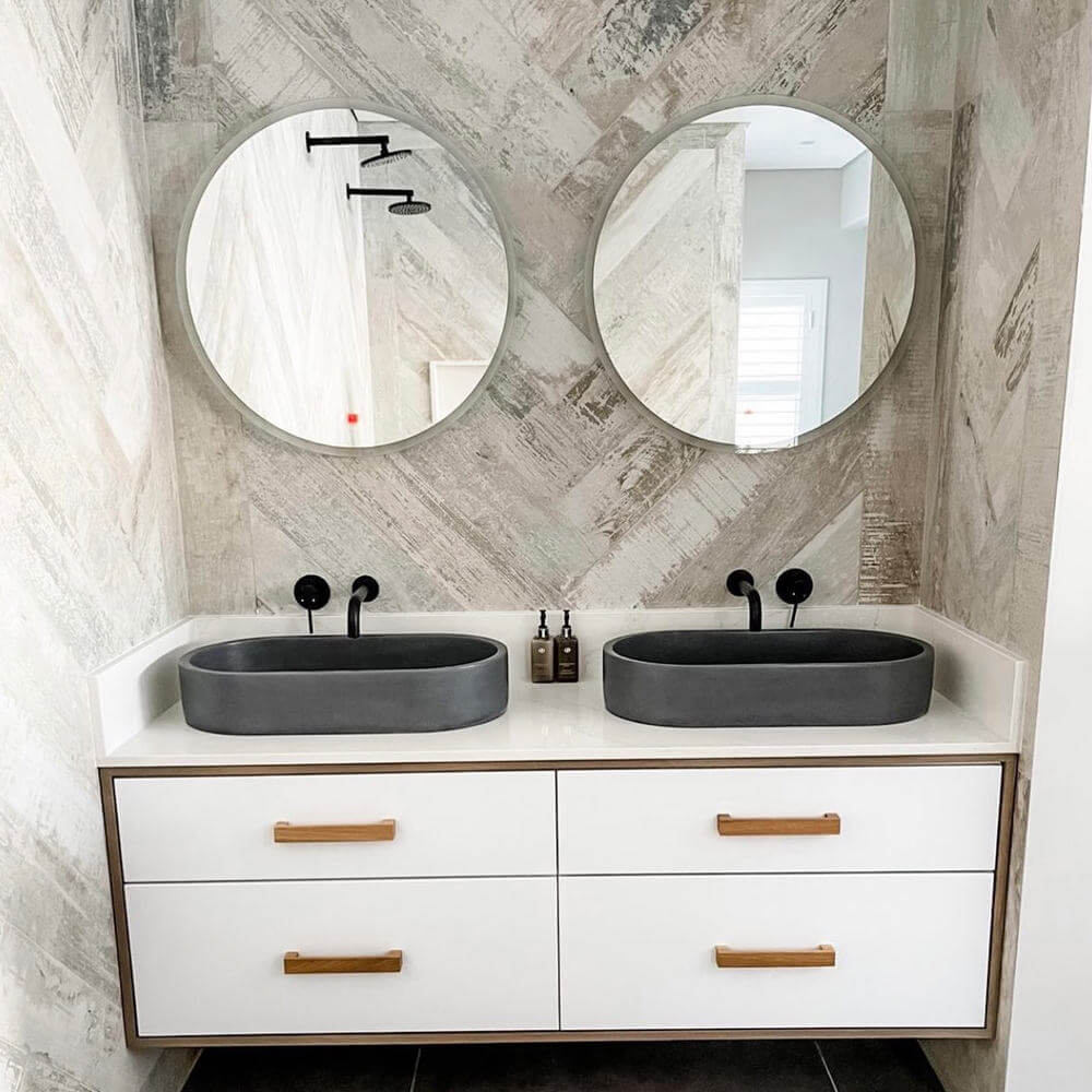 Lux Crete Lola Charcoal Basin 350x650x125mm - Hover