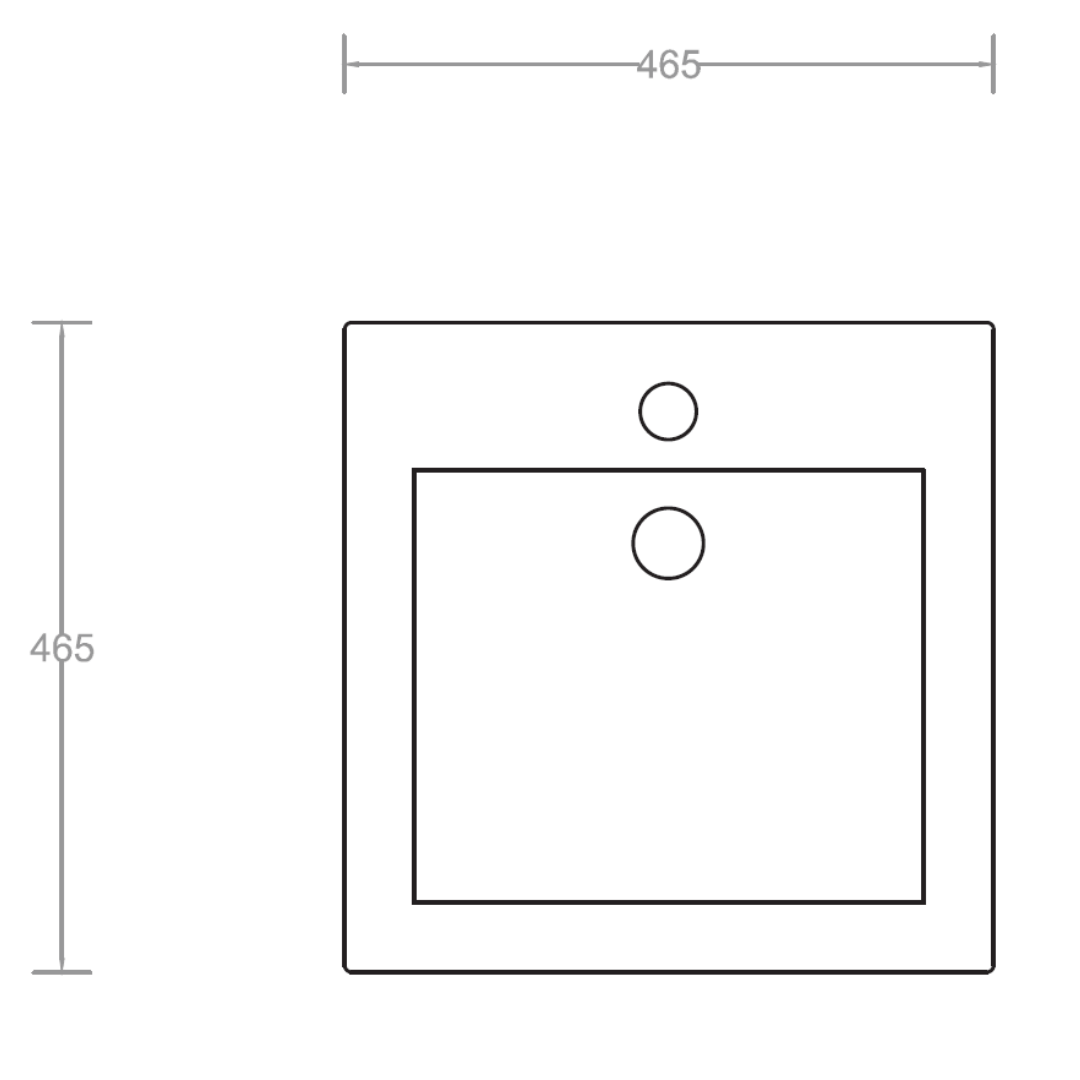 Betta Moretta Counter Top Basin 460x460x105mm