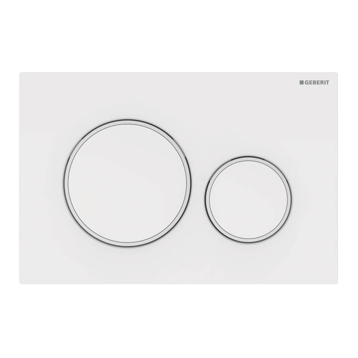 Geberit Sigma 20 White and Matt White Actuator Plate