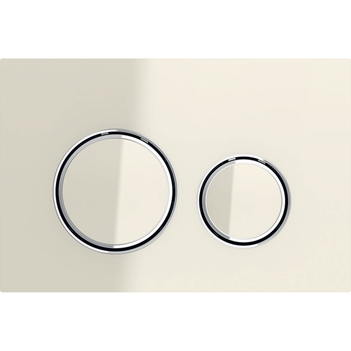 Geberit Sigma 21 Sand Grey and Chrome Actuator Plate