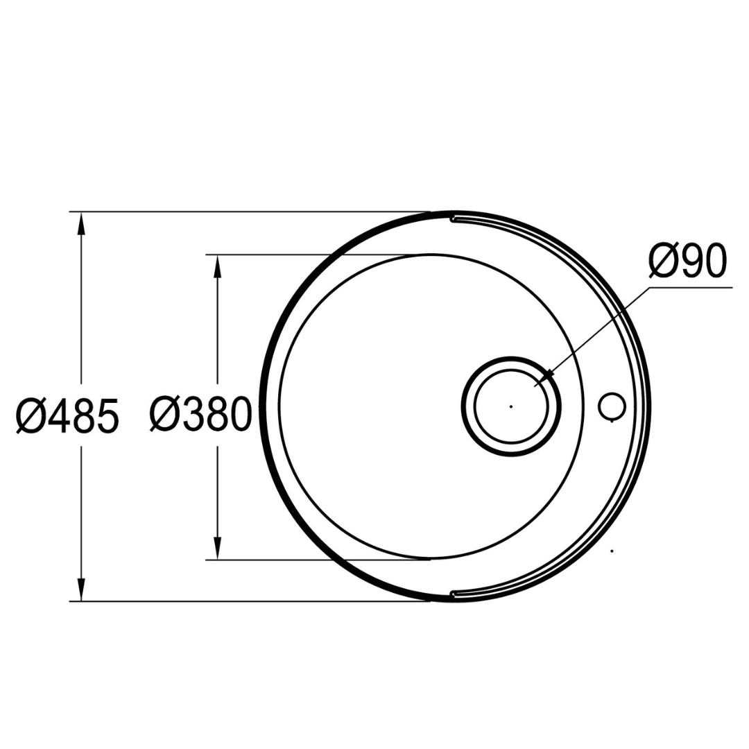 Franke Rondo RDX 610-48 Inset Prep Bowl 485x485x161mm