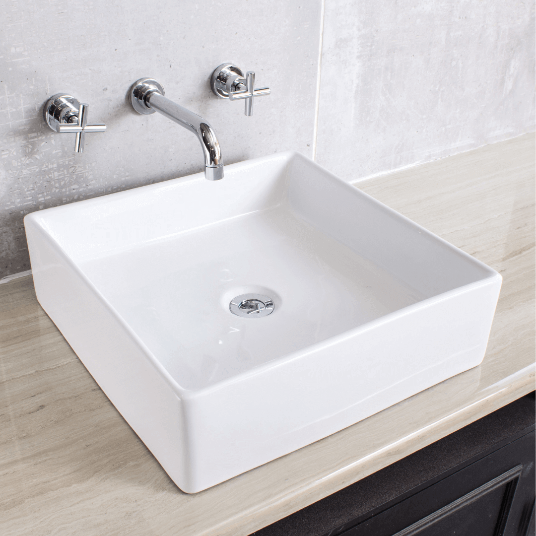 Rossco Block Counter Top Basin 465x465x135mm - Hover