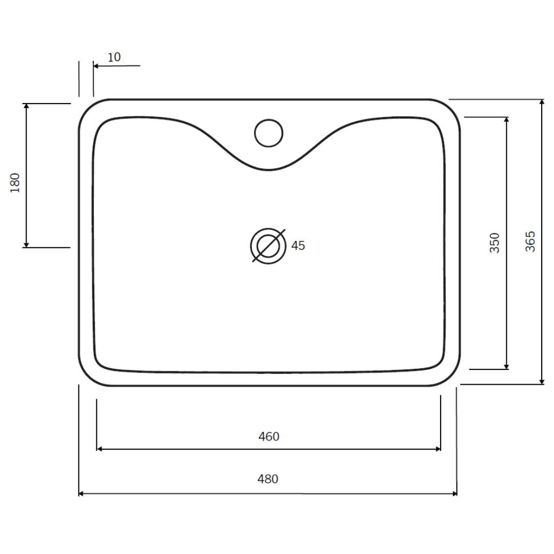 Betta Talia Freestanding Basin 365x480x140mm - Hover