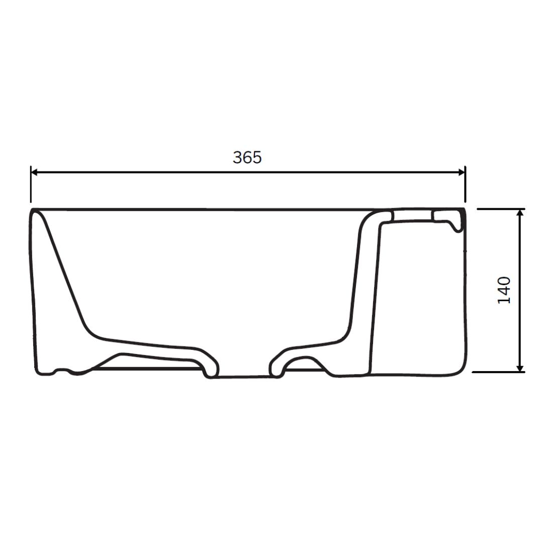 Betta Talia Freestanding Basin 365x480x140mm
