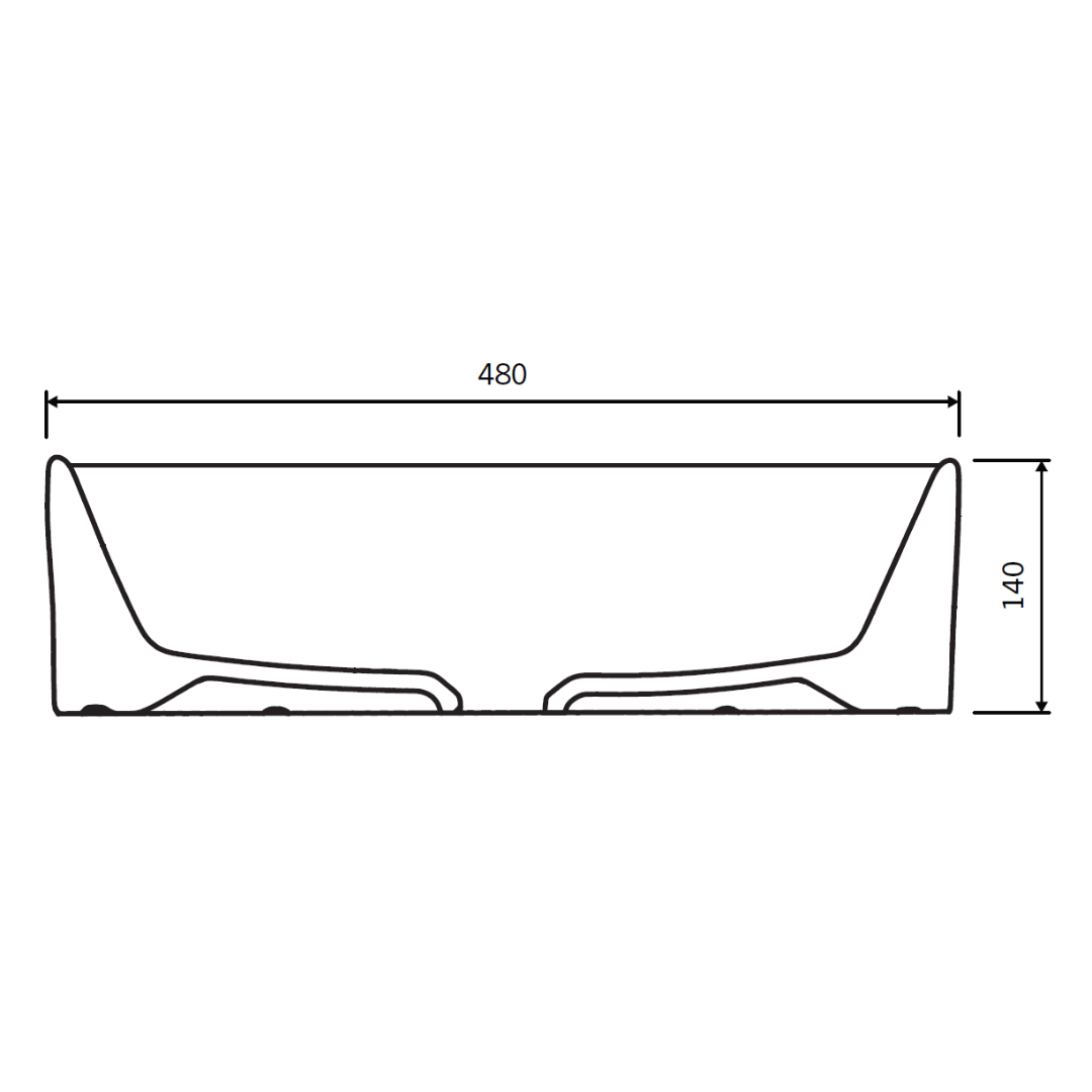 Betta Talia Freestanding Basin 365x480x140mm
