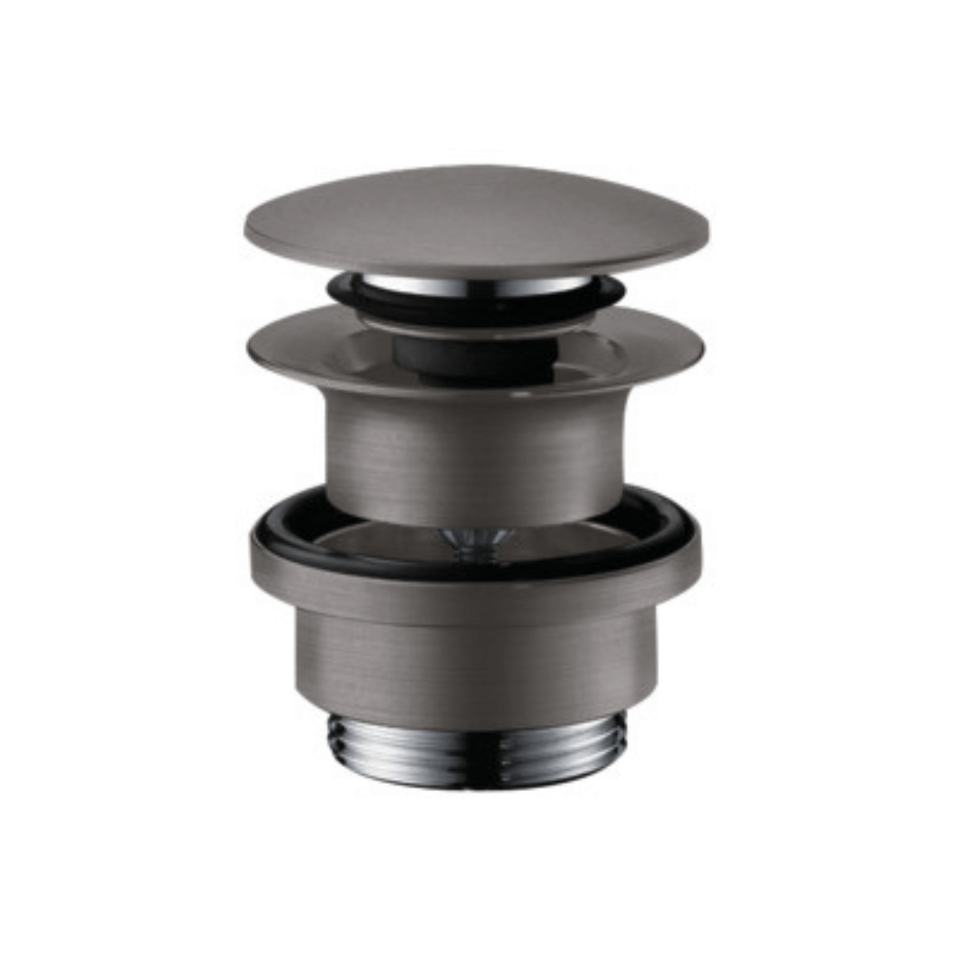 Hansgrohe Brushed Black Chrome Push-Open Waste Set for Basin and Bidet ...