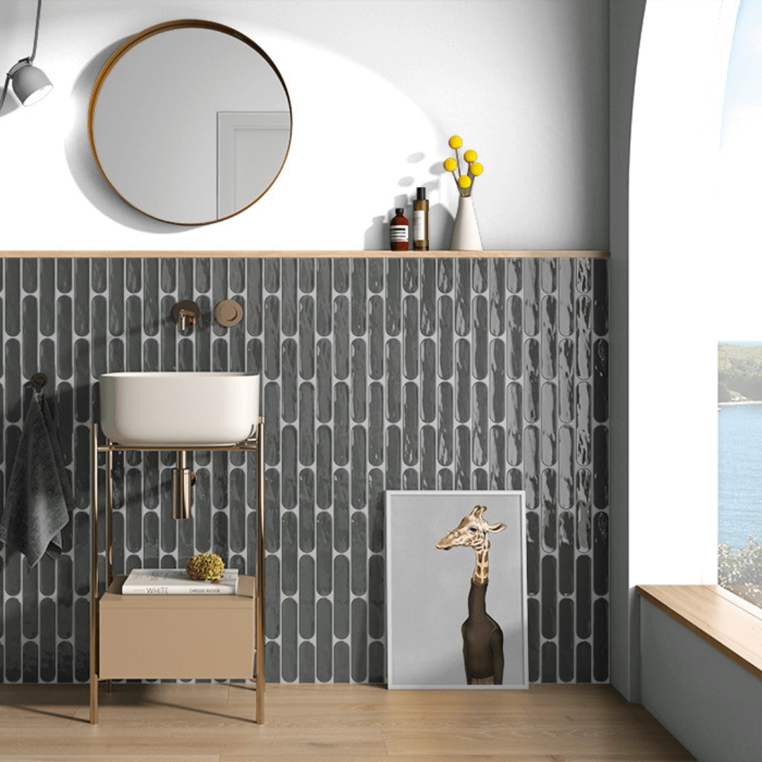 Materika Rounded Grey Gloss 50x250mm