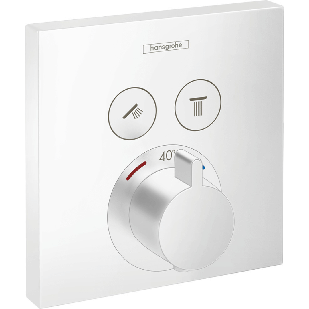 Hansgrohe ShowerSelect Matt White Thermostat (2 Functions)