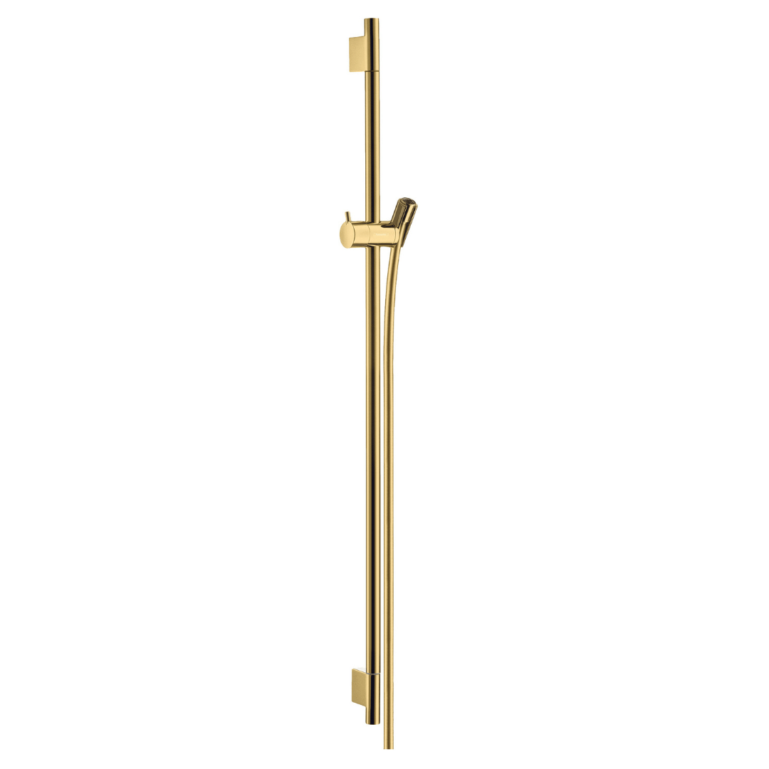 Hansgrohe Unica Polished Gold Optic S Puro Shower Bar 900mm with ...