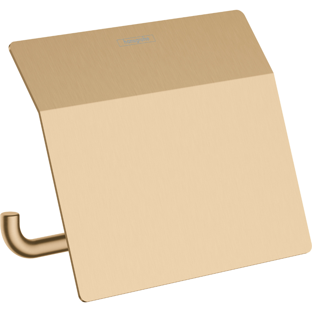 Hansgrohe AddStoris Brushed Bronze Roll Holder with Cover