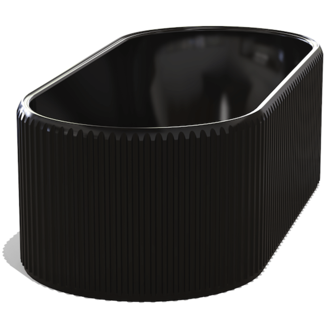 Rossco Greco Black Freestanding Bath 1680x760x510mm