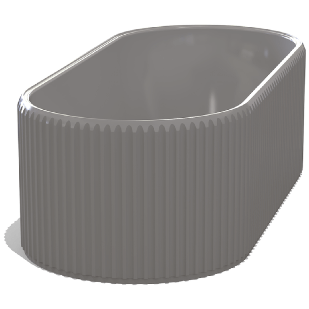 Rossco Greco Concrete Grey Freestanding Bath 1680x760x510mm