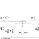 D DuraStyle Undercounter Basin 370x370mm_Stiles_TechDrawing_Image2