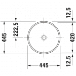 Duravit Architec Round Undercounter Basin 420mm_Stiles_TechDrawing_Image