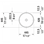 Duravit Architec Round Undercounter Basin 420mm_Stiles_TechDrawing_Image5