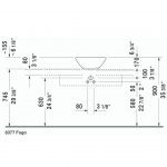 Duravit Bacino Round Grounded Counter Top Basin 420x420mm_Stiles_TechDrawing_Image