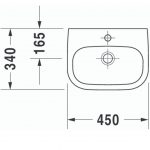 Duravit D-code Basin 450x340mm_Stiles_TechDrawing_Image4