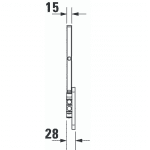 Duravit D-code Cosmetic mirror 3x magnify 232x317mm_Stiles_TechDrawing_Image5