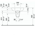 Duravit D-code WM Basin 600x460mm_Stiles_TechDrawing_Image5