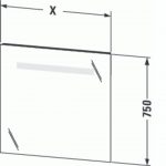 Duravit Ketho Mirror and LED 1000x750mm_Stiles_TechDrawing_Image2