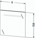 Duravit Ketho Mirror and LED 800x750mm_Stiles_TechDrawing_Image2