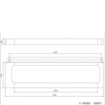 6292721 N XSense Towel Rail 300mm_Stiles_TechDrawing_Image