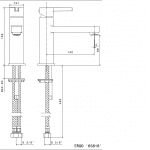 65818 N Ergo Basin Mixer (with long spout)_Stiles_TechDrawing_Image