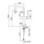 708152_N Blink Tall Basin Mixer (with swivel spout_Stiles_TechDrawing_Image