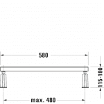 D D-Code support frame for 700101_Stiles_TechDrawing_Image2