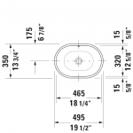 D Foster Counter Top Basin 495x350mm_Stiles_TechDrawing_Image10