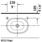 D Foster Counter Top Basin 495x350mm_Stiles_TechDrawing_Image11