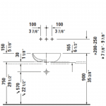 D Foster Counter Top Basin 495x350mm_Stiles_TechDrawing_Image7