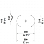 D Luv Counter Top Basin 600x400mm_Stiles_TechDrawing_Image2