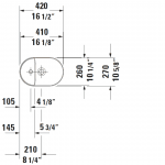 D Luv Ground Counter Top Basin 420x270mm_Stiles_TechDrawing_Image2