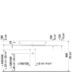 D Luv White Counter Top Basin No TH 800x400mm_Stiles_TechDrawing_Image