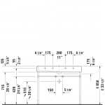 D Vero Grounded CT Basin SO 1000x470mm_Stiles_TechDrawing17