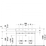 D Vero Grounded CT Basin SO 1000x470mm_Stiles_TechDrawing20