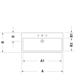 D Vero Grounded CT Basin SO 1000x470mm_Stiles_TechDrawing26