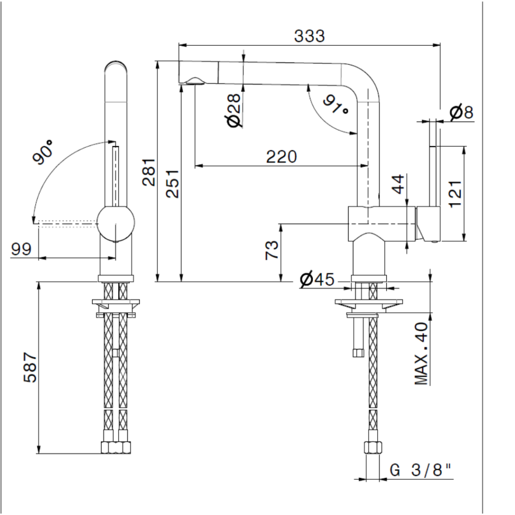 Hansgrohe Logis M31 Sink Mixer 160mm (with swivel spout) - Stiles