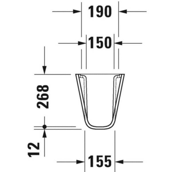085718 Duravit D-code Siphon Cover_Stiles_TechDrawing_Image1