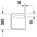 085718 Duravit D-code Siphon Cover_Stiles_TechDrawing_Image4