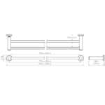 4685 BB SS Polished Double Towel Bar 800mm_Stiles_TechDrawing_Image