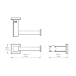 8501 BB SS Polished Paper Holder_Stiles_TechDrawing_Image