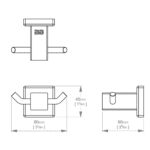 8511 BB SS Polished Double Robe Hook_Stiles_TechDrawing_Image