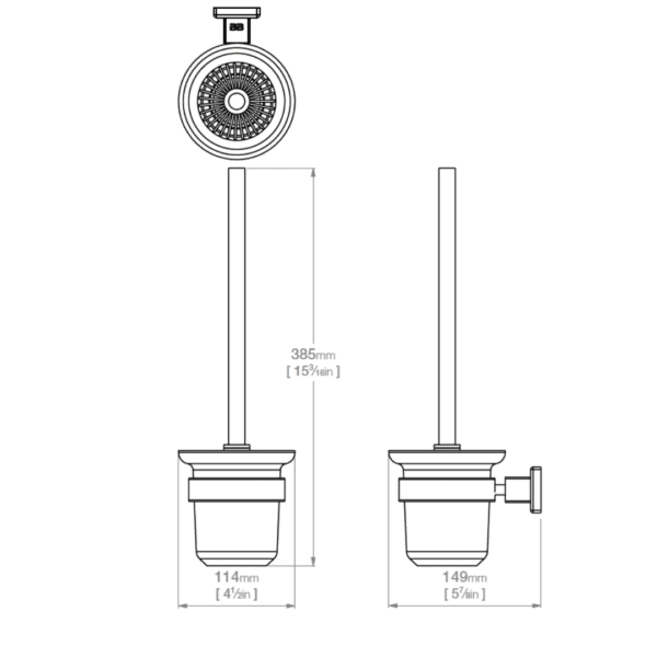 8538 BB SS Polished Toilet Brush And Holder_Stiles_TechDrawing_Image