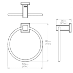 8540 BB SS Polished Towel Ring_Stiles_TechDrawing_Image