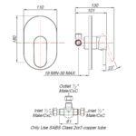 BA00000 BLUTIDE BAY Concealed SHOWER MIXER_Stiles_TechDrawing_Image
